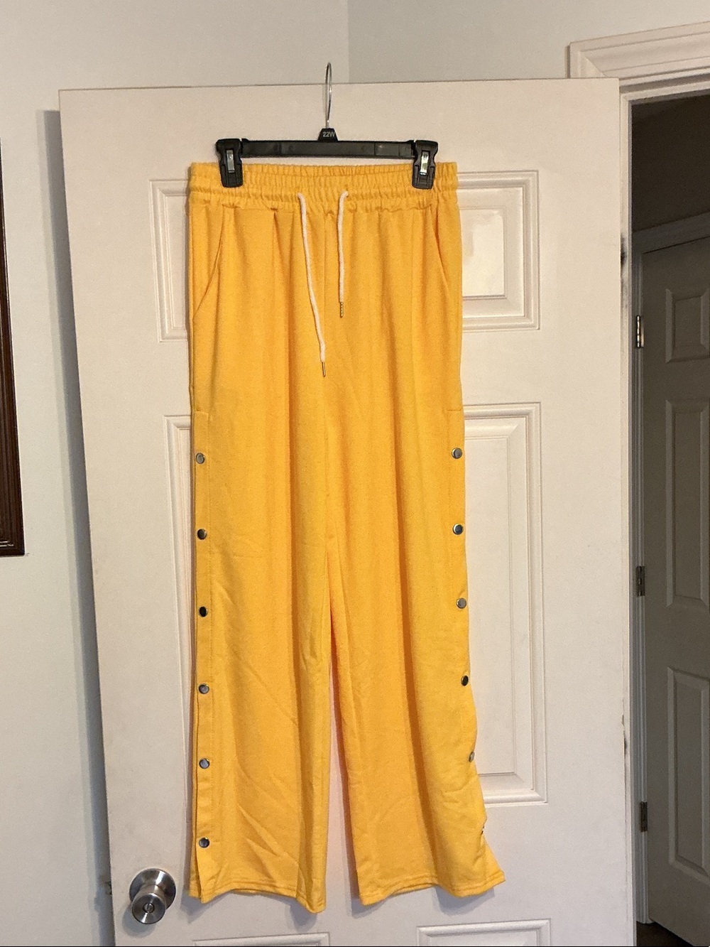 Men's Yellow Snap-Button Lounge Pants